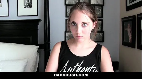 Grote DadCrush- Caught and Punished StepDaughter (Nickey Huntsman) For Sneaking warme buis