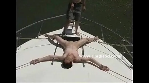 Ống ấm áp Babe on a boat tied lớn