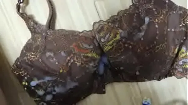 Cumshot On My step Sisters 34E Brown Triangle Bra Tabung hangat yang besar