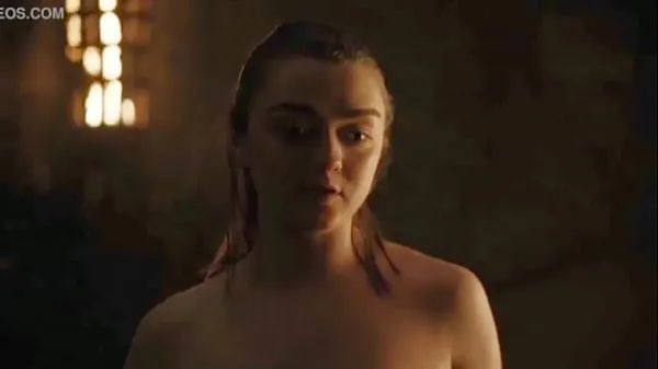 Μεγάλο Maisie Williams/Arya Stark Hot Scene-Game Of Thrones ζεστό σωλήνα