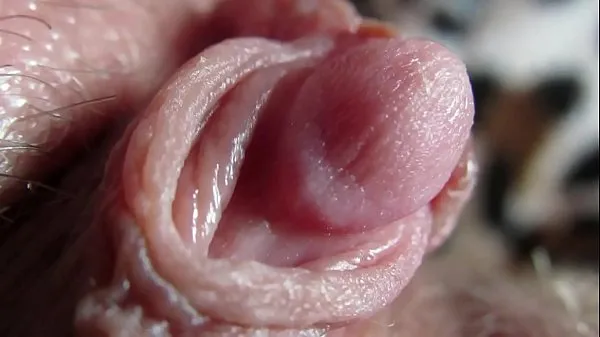 Ống ấm áp Extreme close up on my huge clit head pulsating lớn
