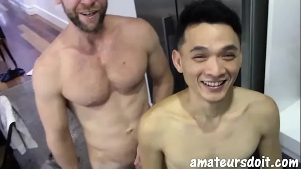 Nagy AmateursDoIt - Hung bearded jock fucks tight asian twink bareback meleg cső