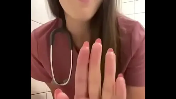 Big nurse masturbates in hospital bathroom warm Tube