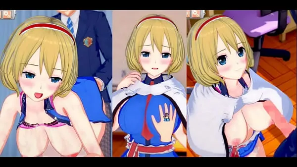 Grande Eroge Koikatsu! ] Touhou Alice Margatroid si strofina le tette H! 3DCG Big Breasts Anime Video (Progetto Touhou) [Gioco Hentaitubo caldo