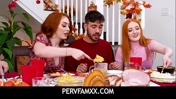 Ống ấm áp PervFamXX- Lucky stud Nade Nasty fucking these horny redhead stepsisters Arietta Adams and Cherry Fae lớn